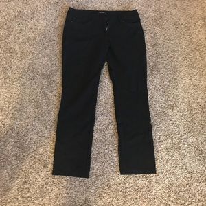 Slim leg 8R black work slacks